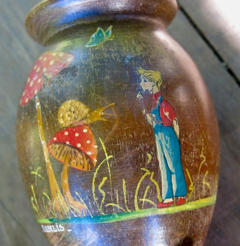 Senlis ancien vase bois - senlis,,