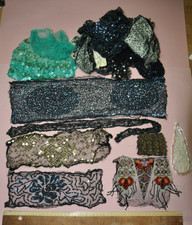 lot de tulle pailleté ancien pour couture