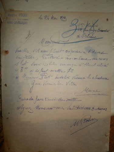 Lettre ancienne maurice péche - maurice,