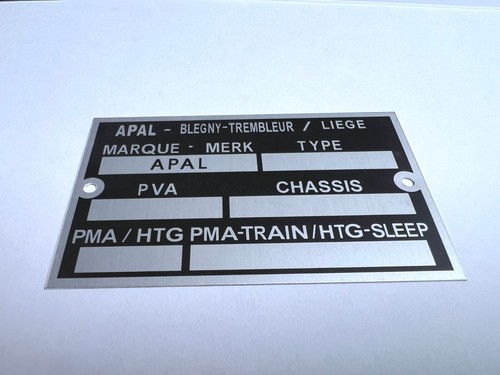 Plaque constructeur buggy apal - constructeur,