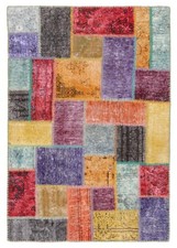 Tapis Persan Tissé À La Main Patchwork 150x105 Cm - Orient, Tapis, Vintage