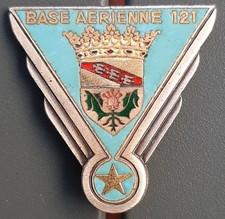 Insigne émail ! Armée de l'Air BASE AÉRIENNE 121 NANCY ESSEY SMF ORIGINAL BADGE