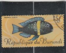 L6606 BURUNDI Timbre N° 228 de 1967 " Poisson Tropheus duboisi "  Oblitéré