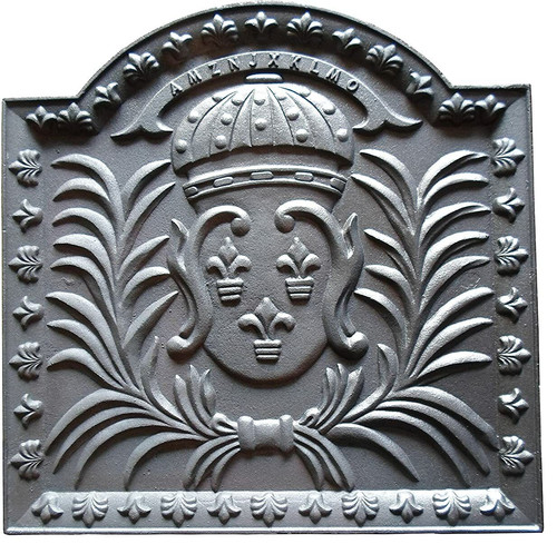 Plaque cheminée fonte - plaque, en