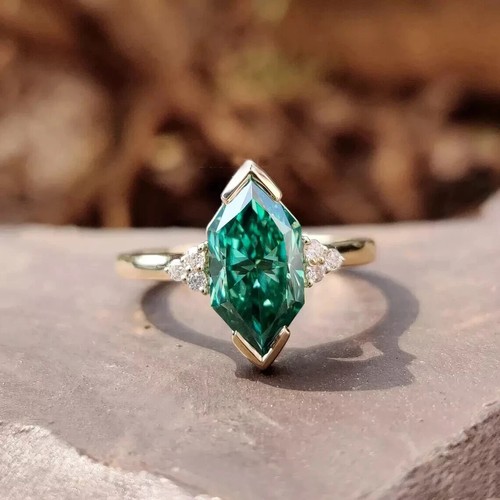 Bague solitaire diamant - , bleu