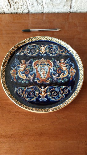 Plat circulaire gien decor - plat,