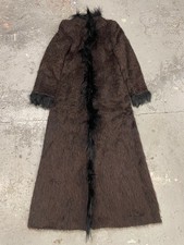 2000s Roberto Cavalli Long Mohawk Brown & Black Fur Jacket (M)
