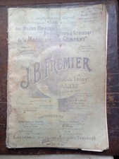 Catalogue MAchines Huiles J.B. Fremier Paris Toulouse Massillia Oil Company