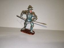 ELASTOLIN 70mm moyen age chevalier avec lance