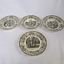 4 assiettes parlantes jeanne d'arc sarreguemine