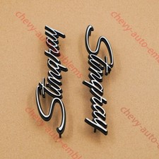 2Pc Chrome Black Side Fender