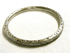 🇫🇷 ANCIEN BIJOUX BRACELET RIGIDE ARGENT MASSIF AJOURE JEWEL SILVER