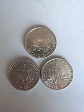 Pièces 1 Franc Semeuse En Argent