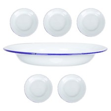  6 Pcs Vaisselle Email Plateau