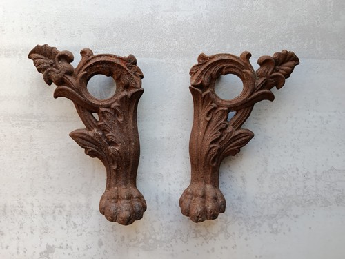 Lot ancien pied fonte - ancien,