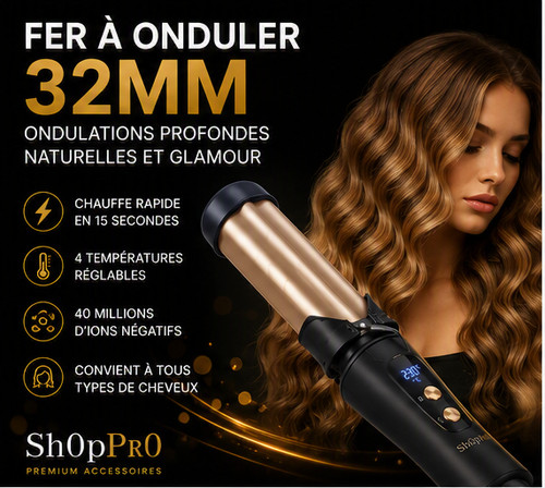 Fer onduler 32mm boucleur - fer,