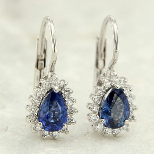 Boucles oreilles or blanc - d'oreilles, en