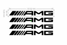 4 STICKERS MERCEDES/ AMG   /FUN/ SPORT /MOTORSPORT 15x150mm
