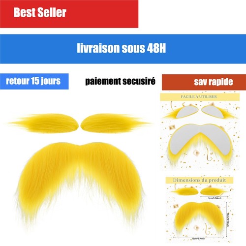 Fausse barbe moustache