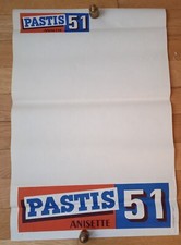 Affiche  Publicitaire PASTIS 51 - année 1960