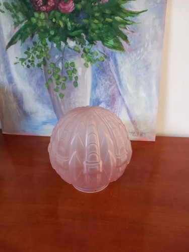 Ancien globe verre rose - ancien,