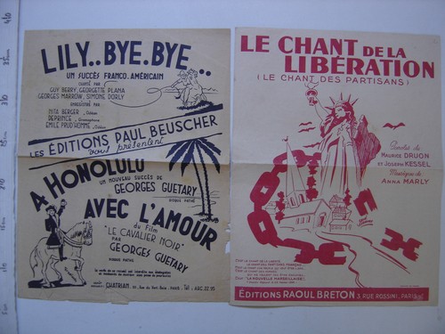 Lot anciennes partitions - de,