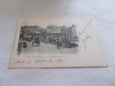 40  DAX LANDES LA FONTAINE D EAU CHAUDE ET LE MARCHER TRES ANIMEES ATTELAGE 1901