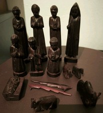 Santons De Créche En Bois