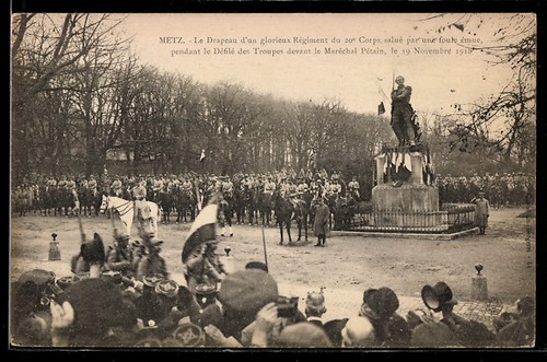 Cpa metz drapeau d un - cpa,