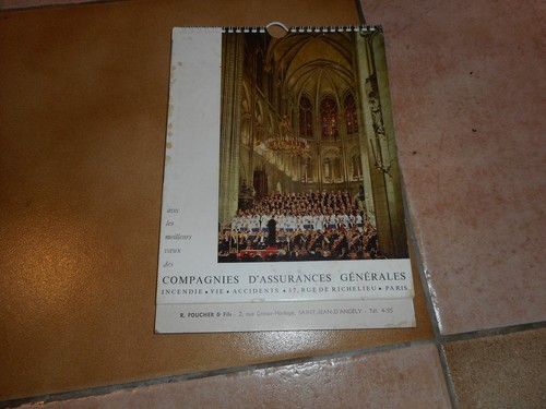Calendrier 1964 avec pied - 1964, en