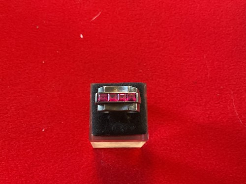 Bague tank art déco argent - , et