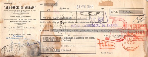 1959 aux forges - de, a