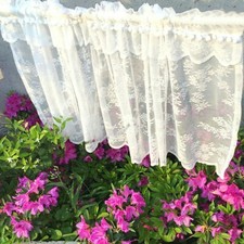 1PC Dentelle Floral Porte Rideau Court Noren Tour de Lit Armoire Housse Pastoral