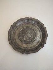 Coupelle décorative vintage en métal argenté – Effigie Napoléon Empereur, style