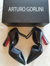 Chaussures neuves en cuir noir Arturo Gorlini Hunters 37 étiquetées à 395€ (to)