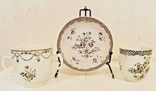 Antique Qing Chinese Export Grisellie Cups Saucer