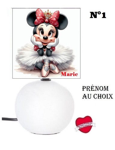 Lampe chevet minnie danse - lampe, de