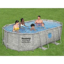 Bestway Ensemble de Piscine Power Steel 427x250x100 cm Piscine à Cadre Jardin