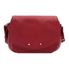 Naf Naf - Sac bandoulière en cuir "Dahlia" - carmin - 8587