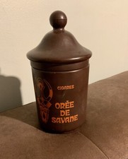 Pot à tabac publicitaire Cigares Orée de  savane Opaline