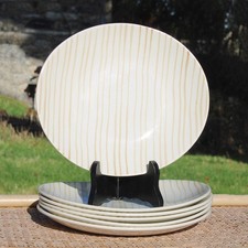 Set de 6 assiettes plates vintage en faïence de Salins modèle Jamaïque