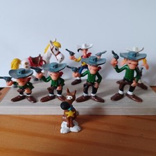 Rare Lot 8 Figurines Brabo 1978 LUCKY LUKE- LES DALTON RANTANPLAN