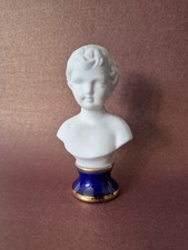 Petit Chérubin Buste D'Enfant En Biscuit Porcelaine
