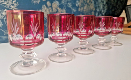 Lot verres vintage - de,