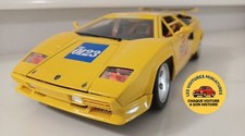 Lamborghini Countach 1988 Burago 1.18- Miniature Jaune- Rare Vintage Collector 