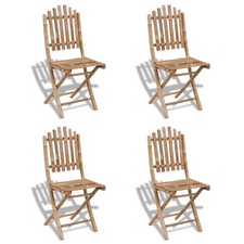 2 chaises pliables bambou