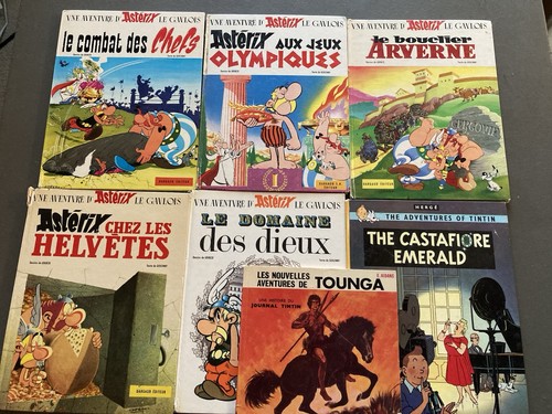 Lot 5ea asterix comic book - of,