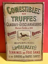 Enseigne Publicitaire Métal Années 50/60 France