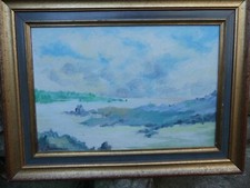 Tableau Huile sur toile MARINE 33cmX44cm signé C LAURENCIN daté 28/9/83 bon état