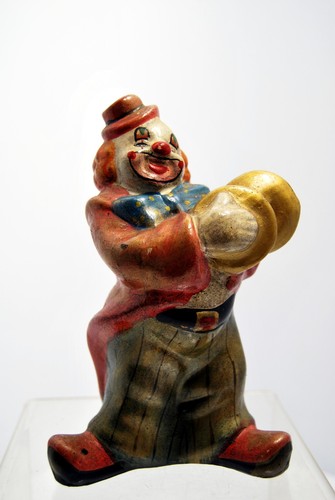 Tirelire ancienne clown terre - tirelire,